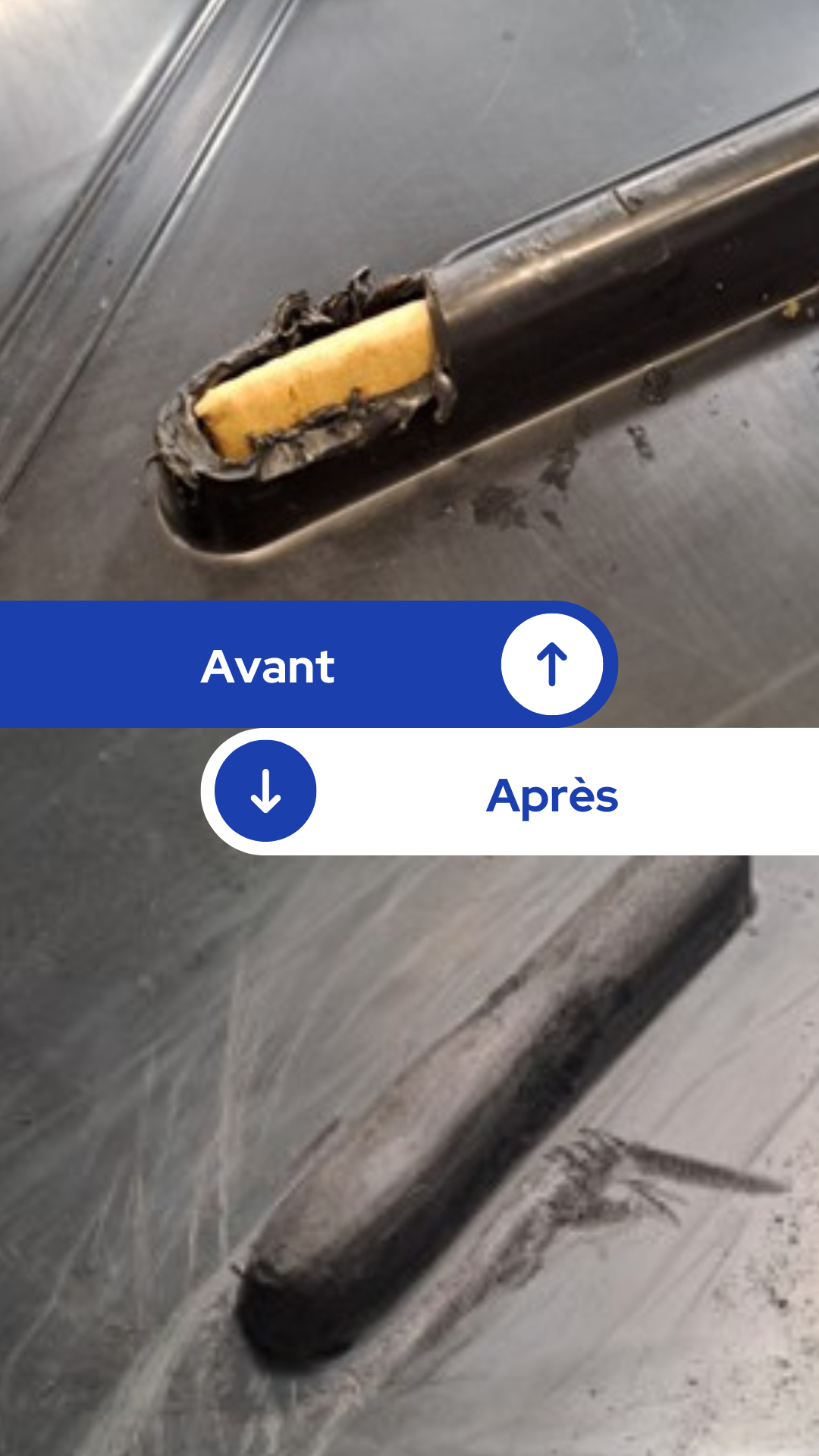 Réparation d’un couvercle cassé lors de l’entreposage du box ​ Usage : Manutention et expédition de marchandises liquides (1000l)