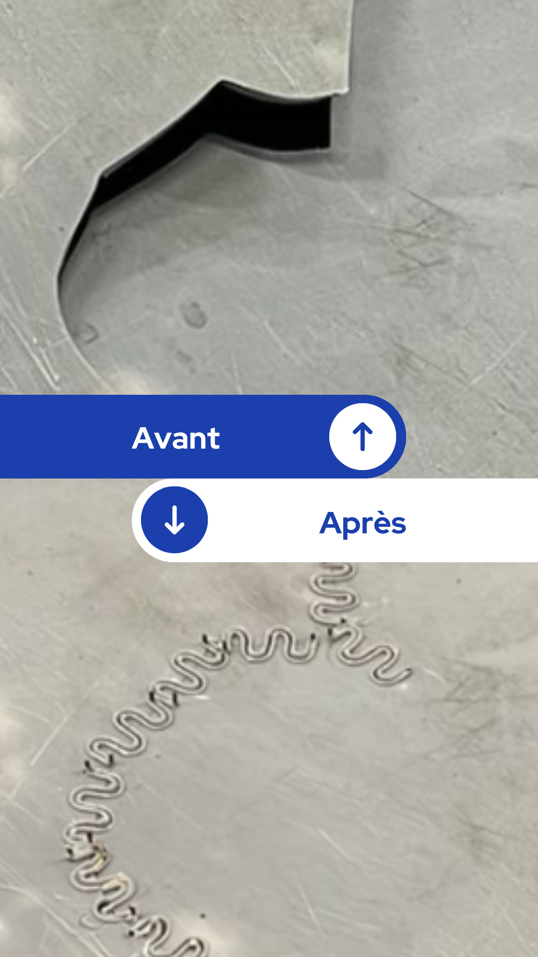 Pose d’agrafes sur caisses ​ Usage : Logistique de produits pharmaceutiques