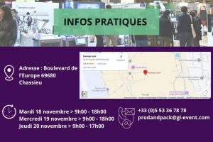 Adresse, horaires, contact, retrouvez toutes les informations utiles pour le salon de l’emballage
