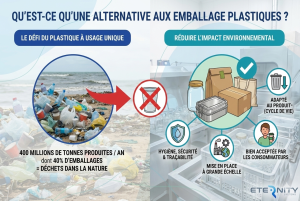 Une alternative aux emballages plastiques doit réduire l’impact environnemental