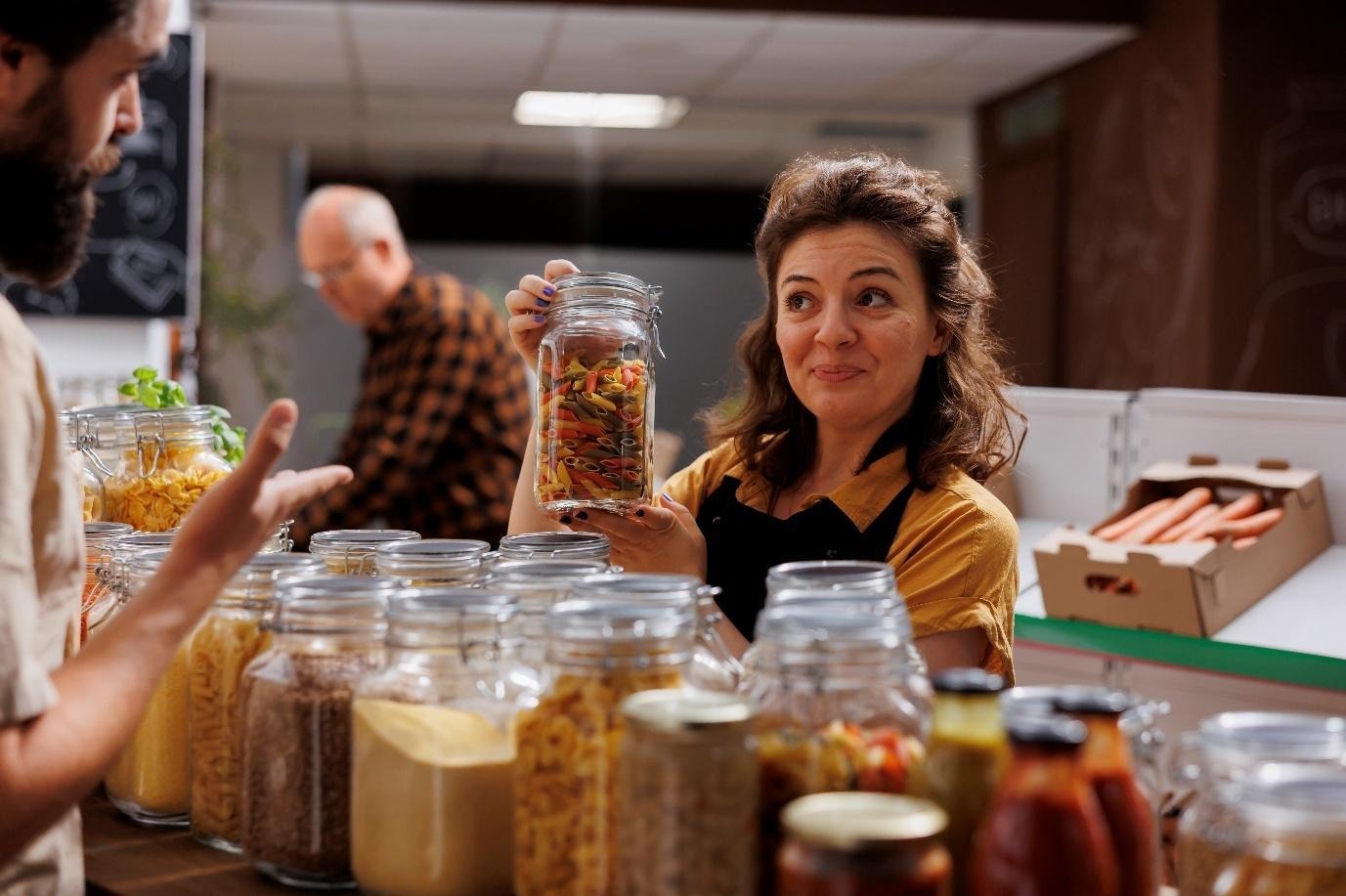 Le vrac, le préemballé et la recharge sont les 3 formes de réemploi d’emballage ménager